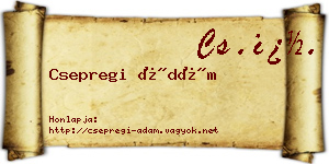 Csepregi Ádám névjegykártya